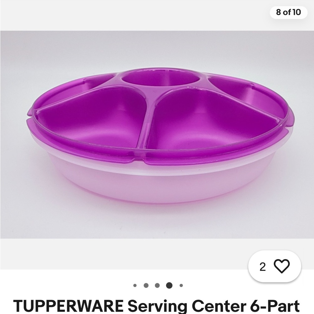 Tupperware Pink and Purple Serving Tray